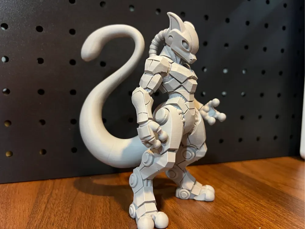 Serie Mecha Pokémon ‧ Estatua de cuerpo completo de Mewtwo, vista 1