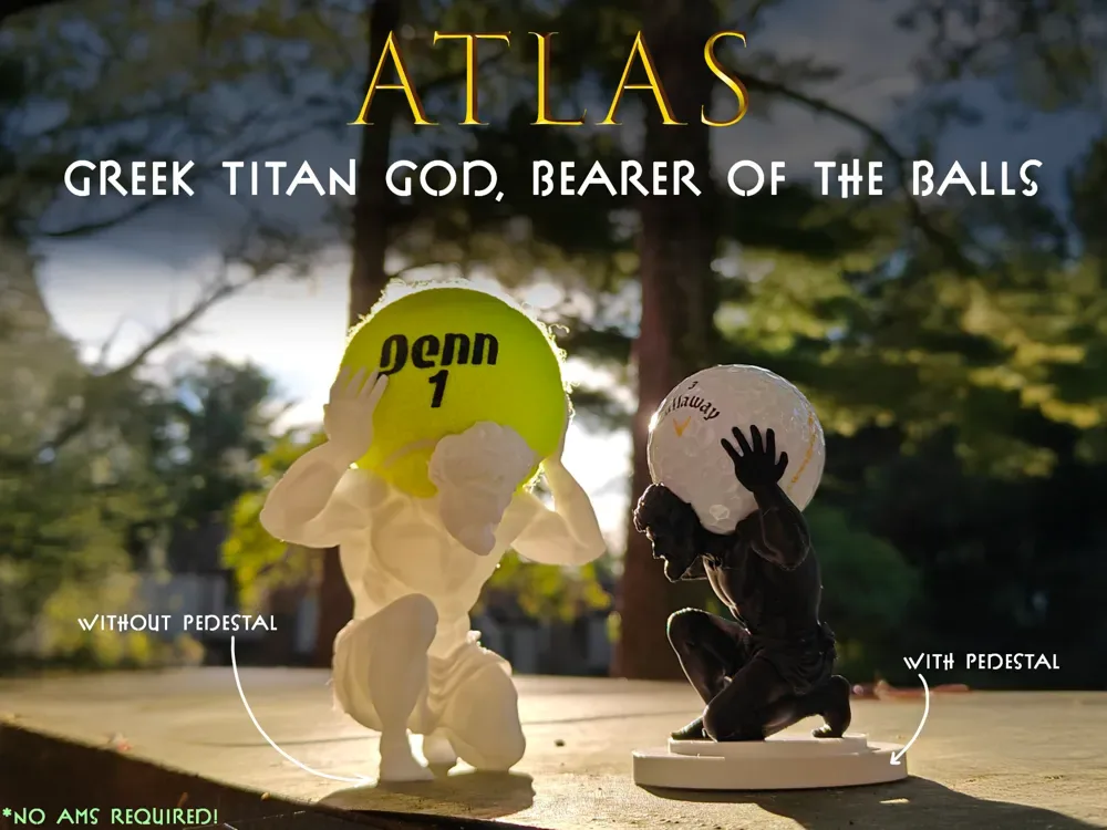 Atlas – Portador de tus bolas, dios titán griego, vista 1