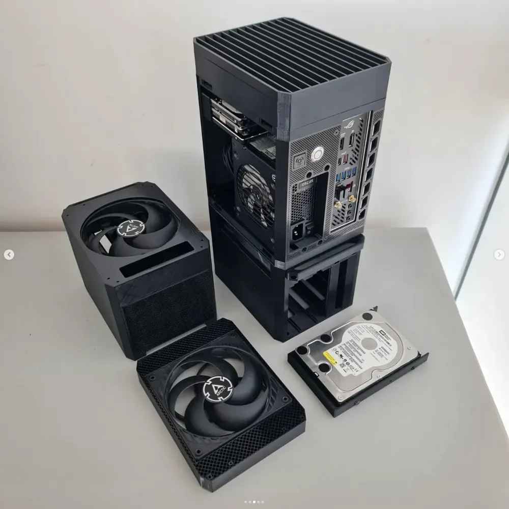 MODCASE MASS - Caja de PC NAS ITX apilable, vista 2