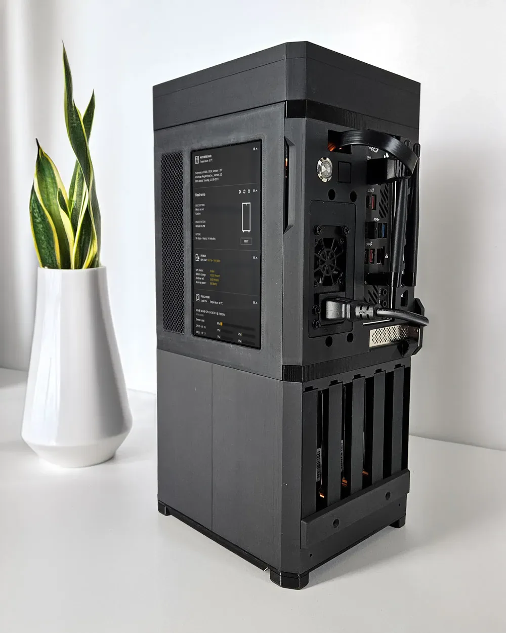 MODCASE MASS - Caja de PC NAS ITX apilable, vista 3