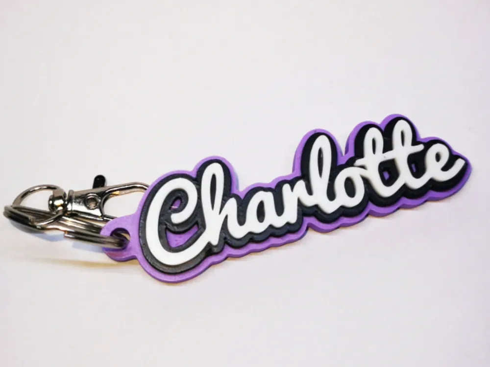Llavero Charlotte personalizado, vista 1