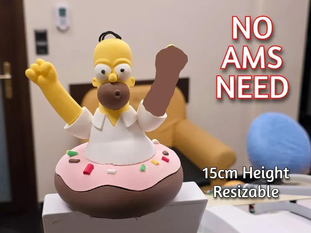 Homero Simpson en un donut - No se necesita AMS -, vista 1