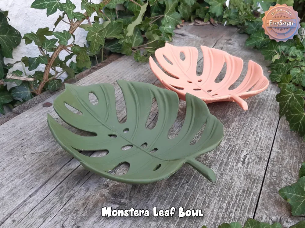 Cuenco de hojas de Monstera, vista 2