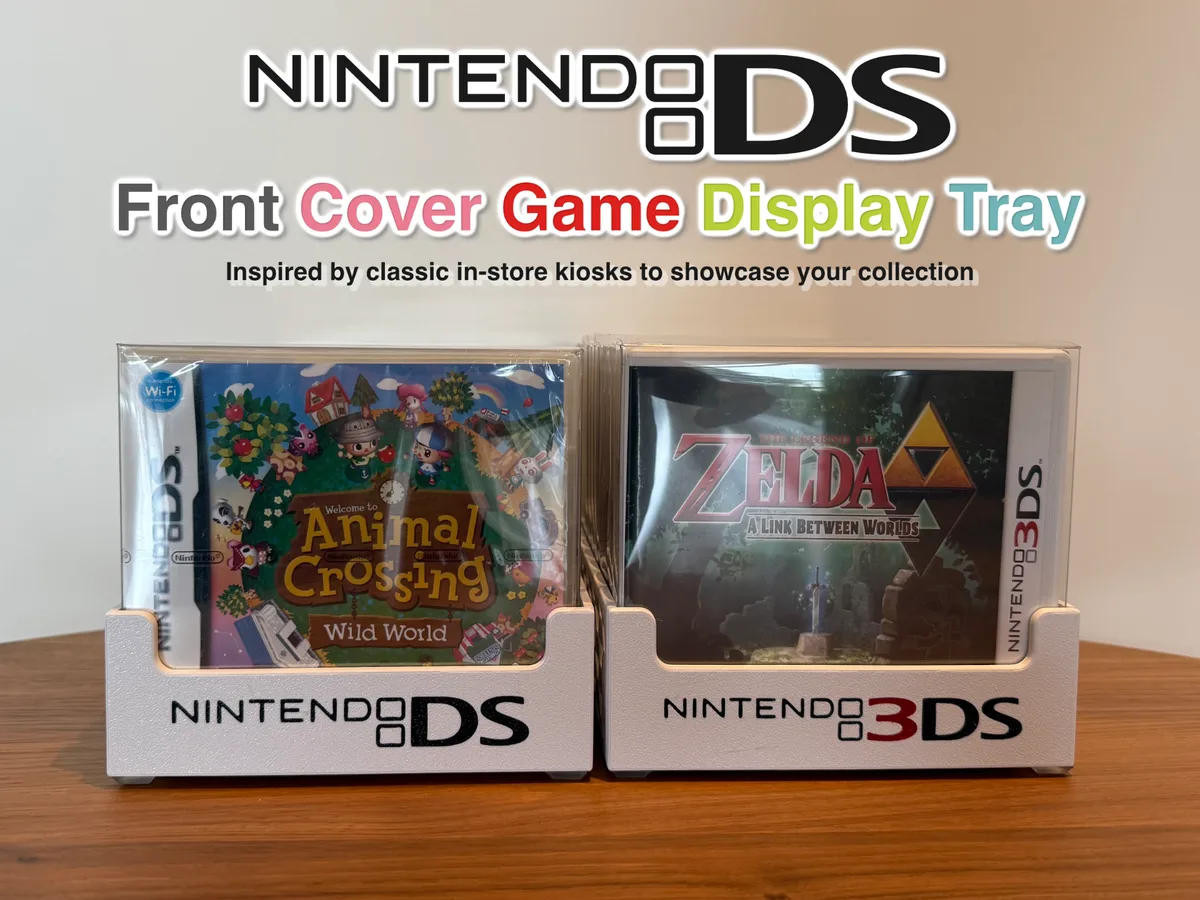 Bandeja de exhibición de juegos de Nintendo DS para impresión 3D, vista 1