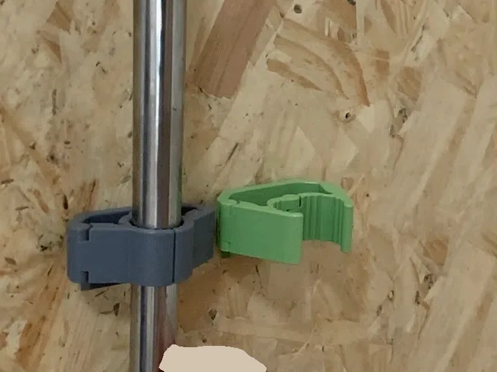 Portaescobas Autoblocante (Impresión en el Lugar, Robusto y Práctico) para impresión 3D, vista 1