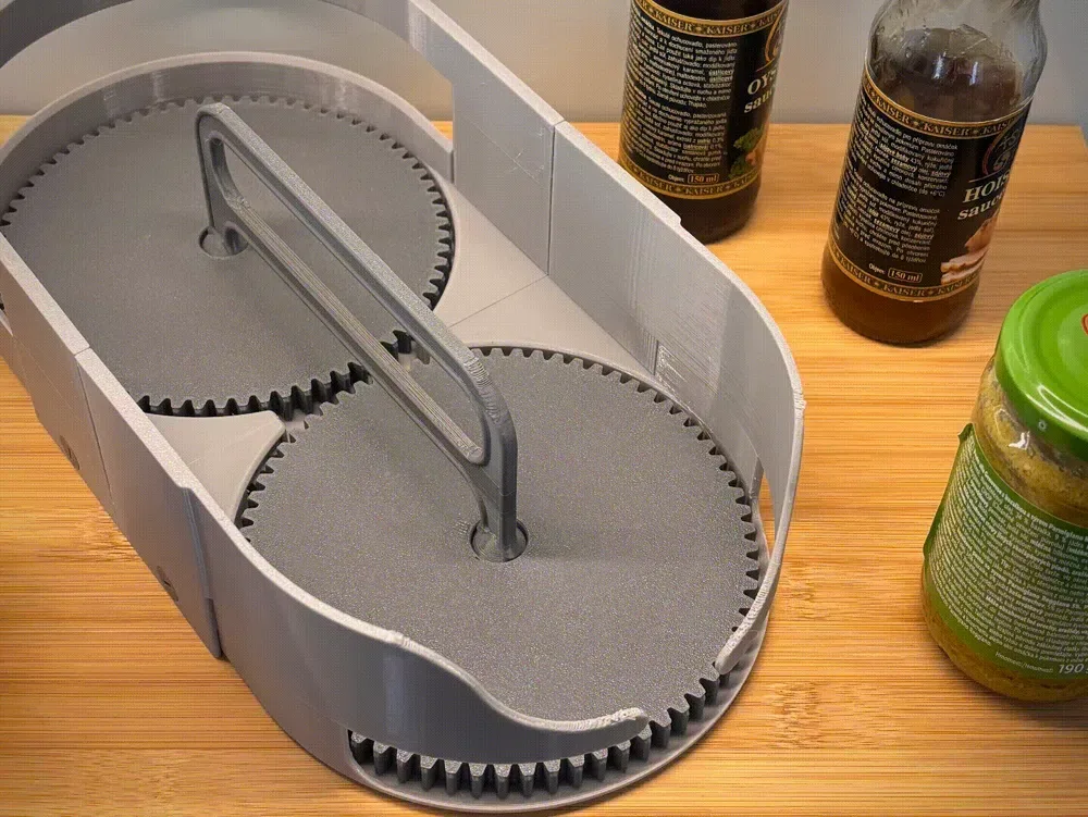 Organizador giratorio · Caja de almacenamiento giratoria para impresión 3D, vista 1