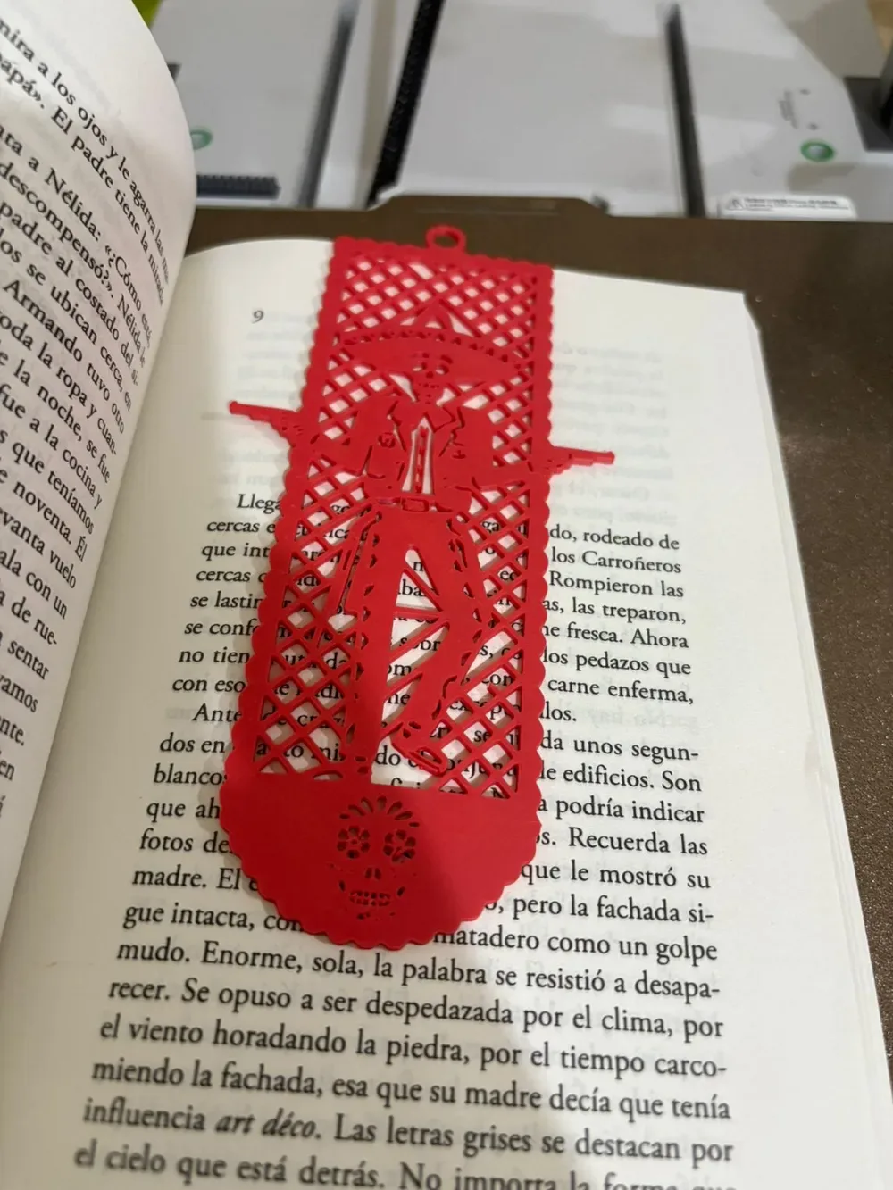 Pendiente Separador Día de Muertos papel picado para impresión 3D, vista 2