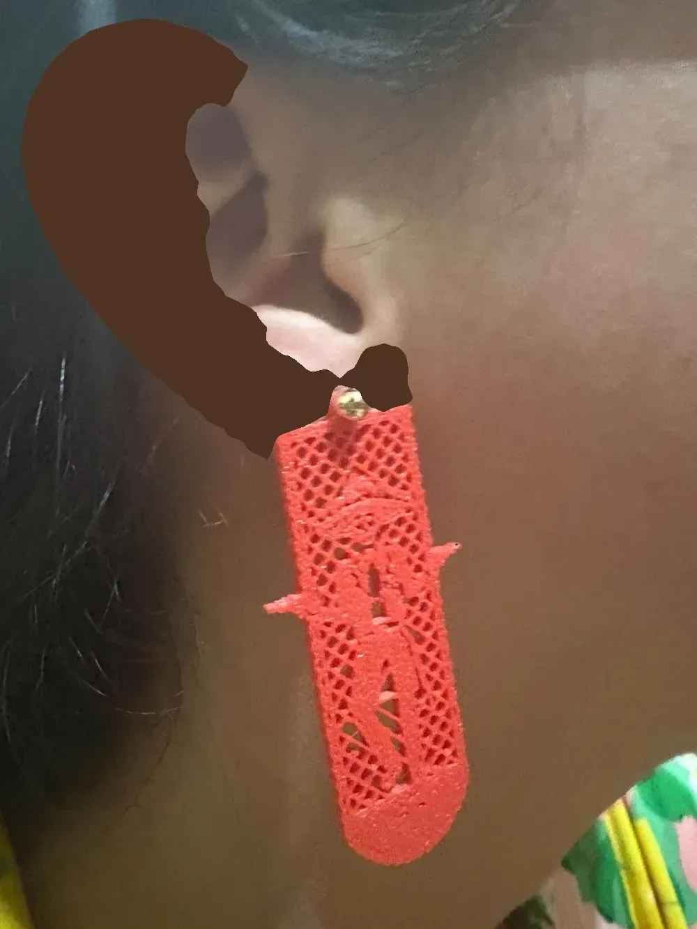 Pendiente Separador Día de Muertos papel picado para impresión 3D, vista 3