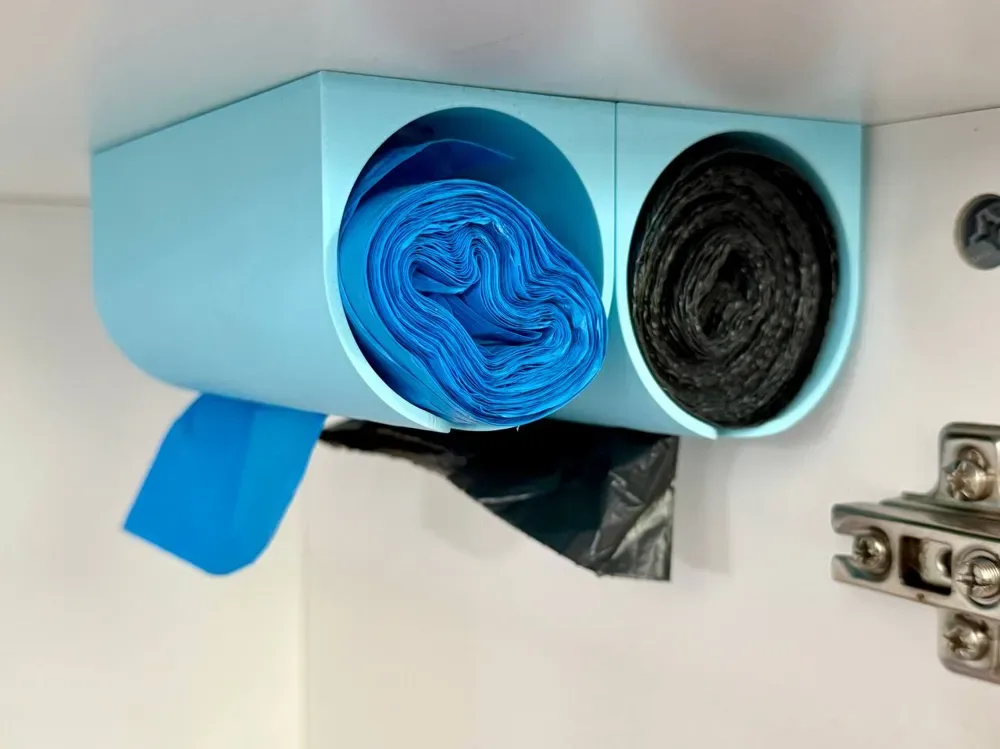 Soporte funcional para bolsas de basura para impresión 3D, vista 2