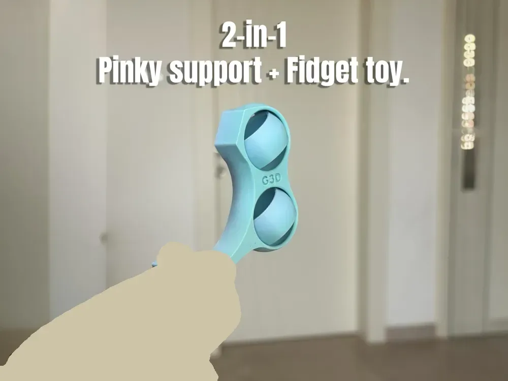 Amigo meñique · Agarre y Fidget Ergonómicos para Teléfono para impresión 3D, vista 3