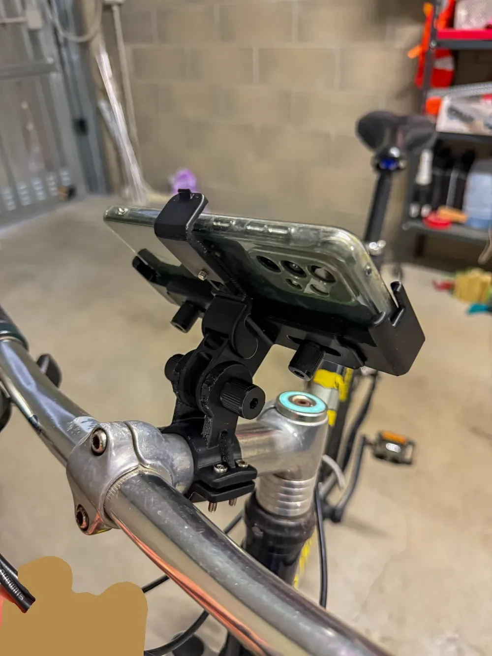 Soporte para teléfono de bicicleta ajustable para impresión 3D, vista 2