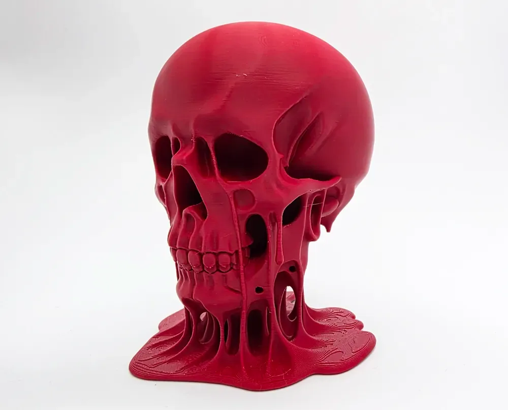 Calavera derretida sangrienta, vista 3