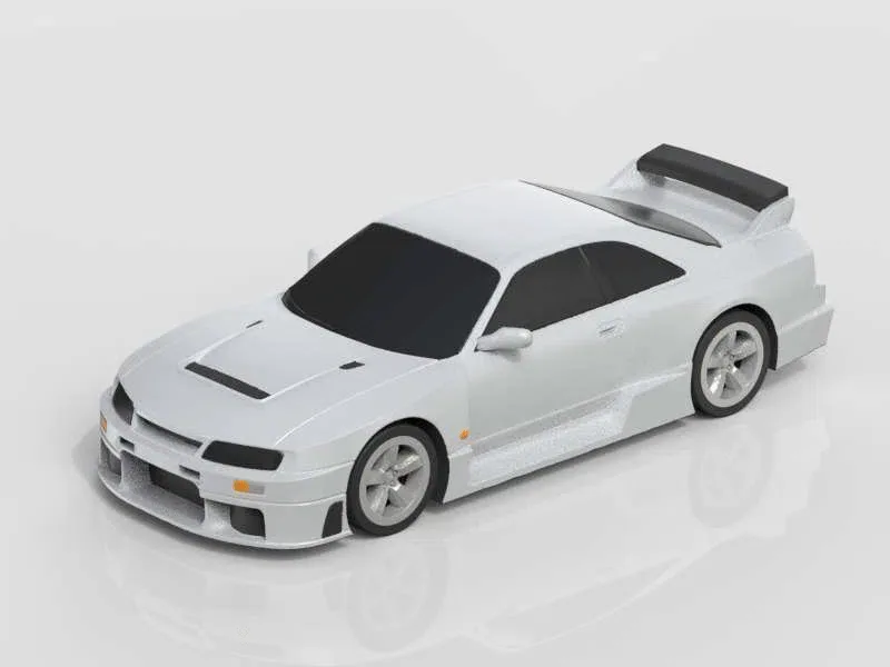 Nissan Skyline GT-R R33 Supercar con soporte de exhibición/ruedas móviles, vista 1