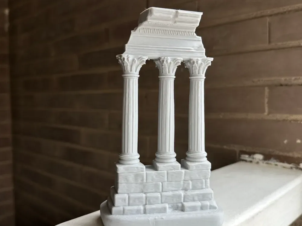 Reproducción fiel Templo Dioscuri Foro Romano, vista 1