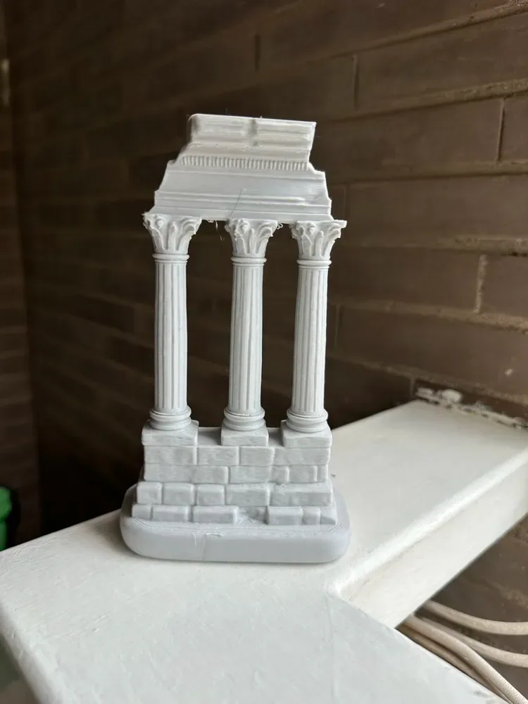 Reproducción fiel Templo Dioscuri Foro Romano, vista 2