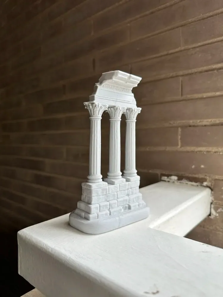 Reproducción fiel Templo Dioscuri Foro Romano, vista 3