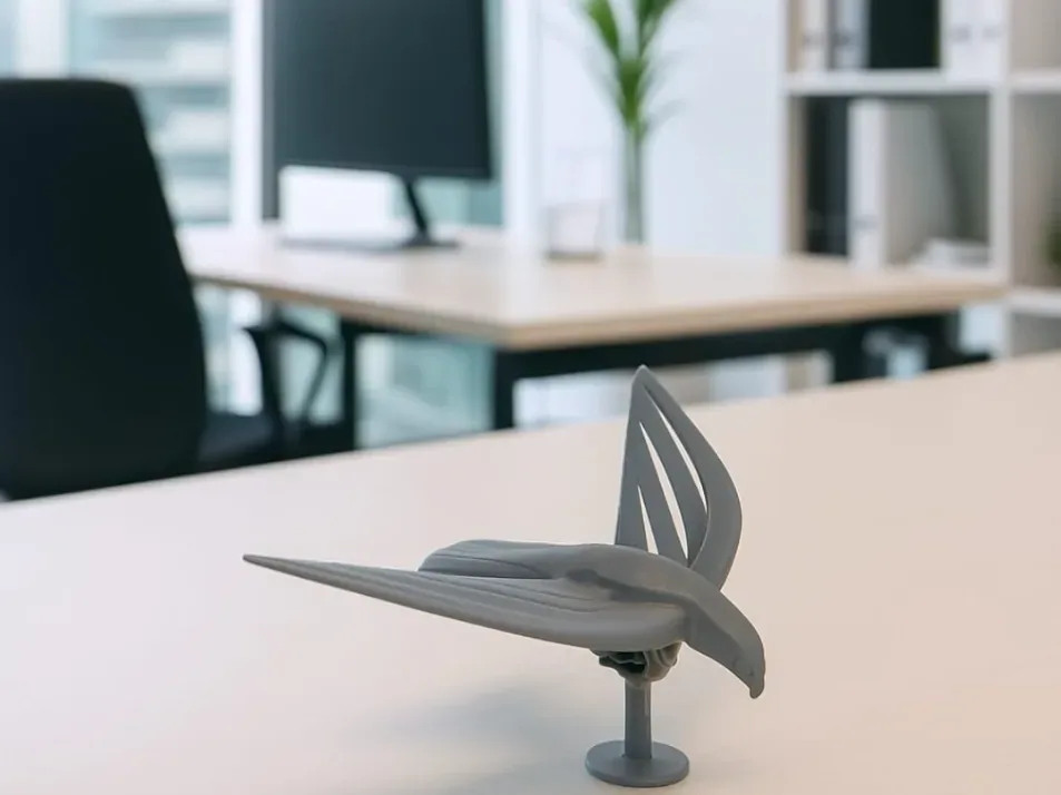 Figura moderna mini halcón, vista 1