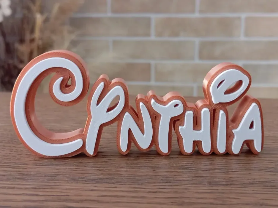 Letrero con nombre de Disney, etiqueta decorativa para pared de habitación infantil Cynthia, vista 1