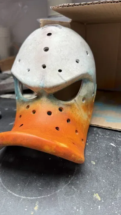 Máscara de pato anaheim hockey de halloween Mighty Ducks, vista 2