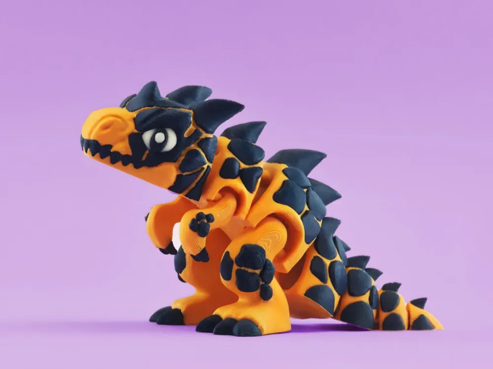 Lava T-Rex – Dinosaurio articulado flexi, vista 1