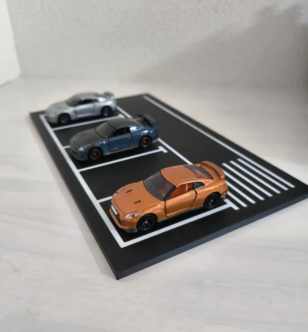 Diorama de exhibición de estacionamiento a escala 1:64, vista 3