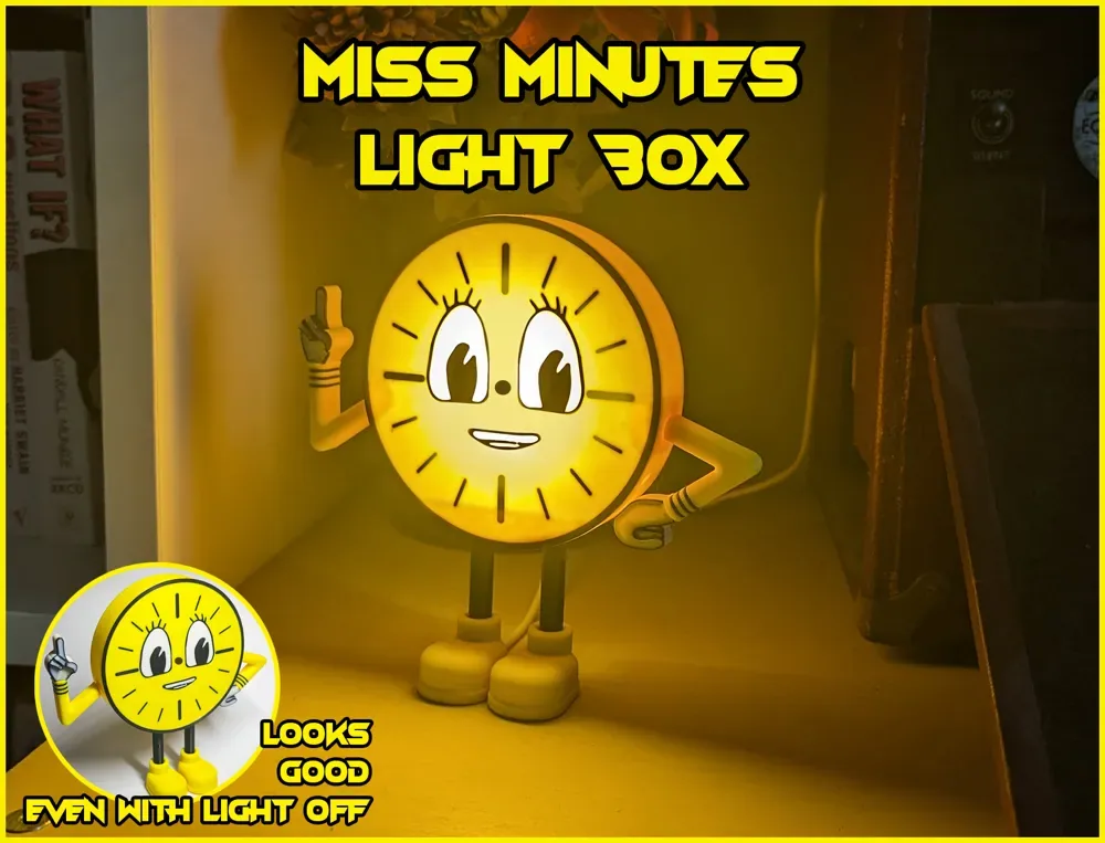 Caja de luz Miss Minutes, vista 1