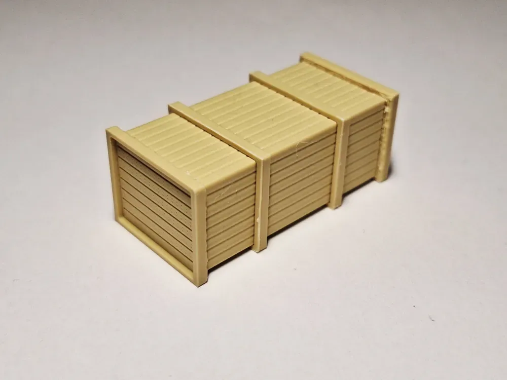 H0 1:87 caja de transporte de madera de carga, vista 2