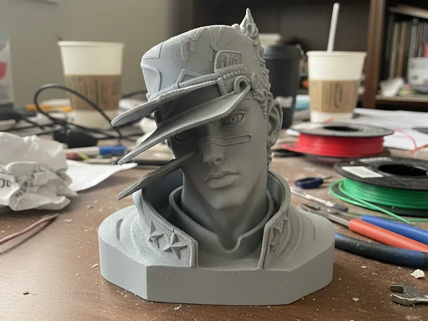 La icónica escena de extracción del disco de Jotaro, vista 1