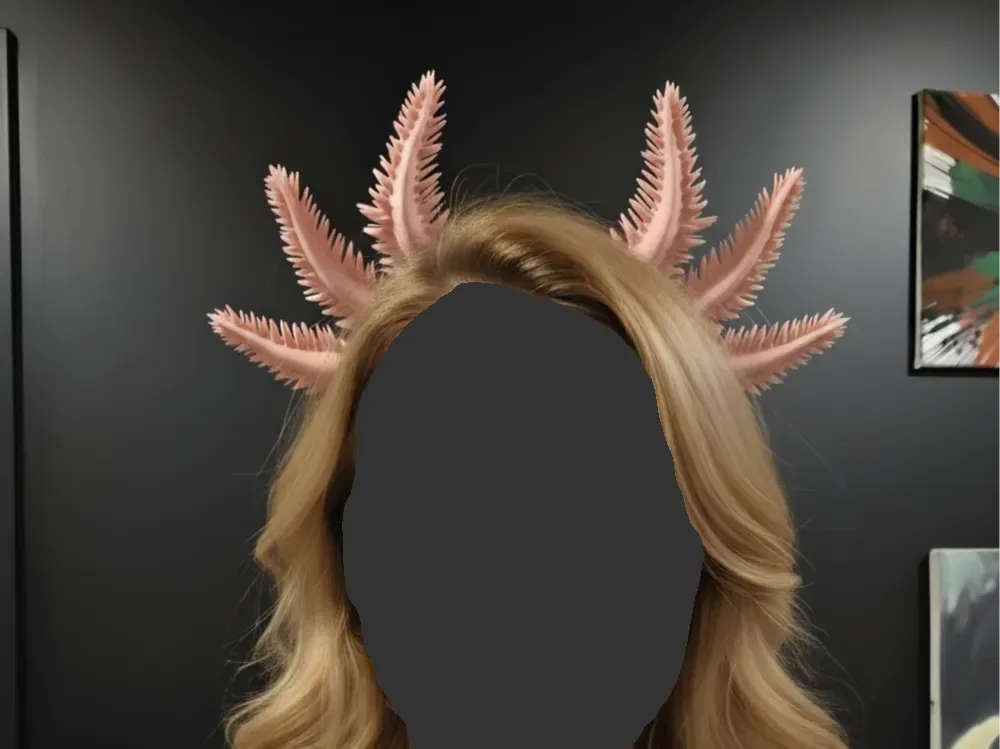 Diadema de branquias de ajolote, vista 1