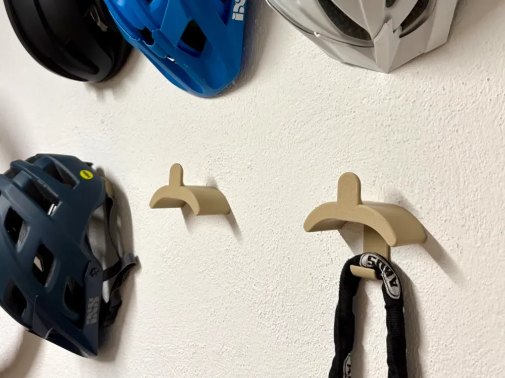Soporte de pared para casco de bicicleta (MTB, Carretera, Gravel,...) para impresión 3D, vista 1