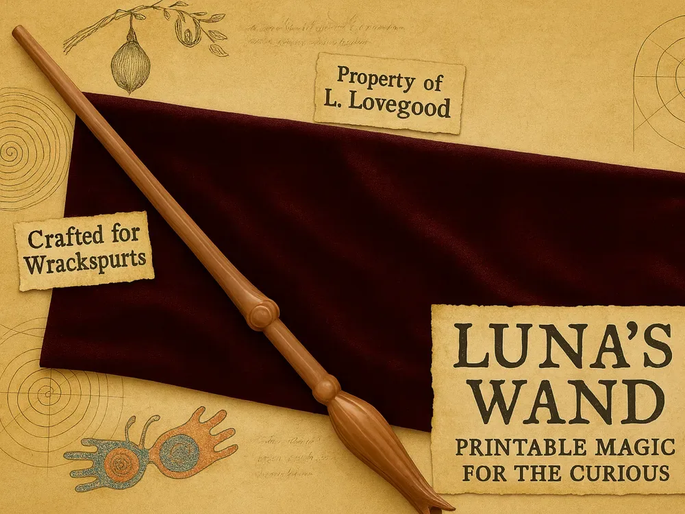 Varita de cosplay inspirada en Luna Lovegood, vista 1