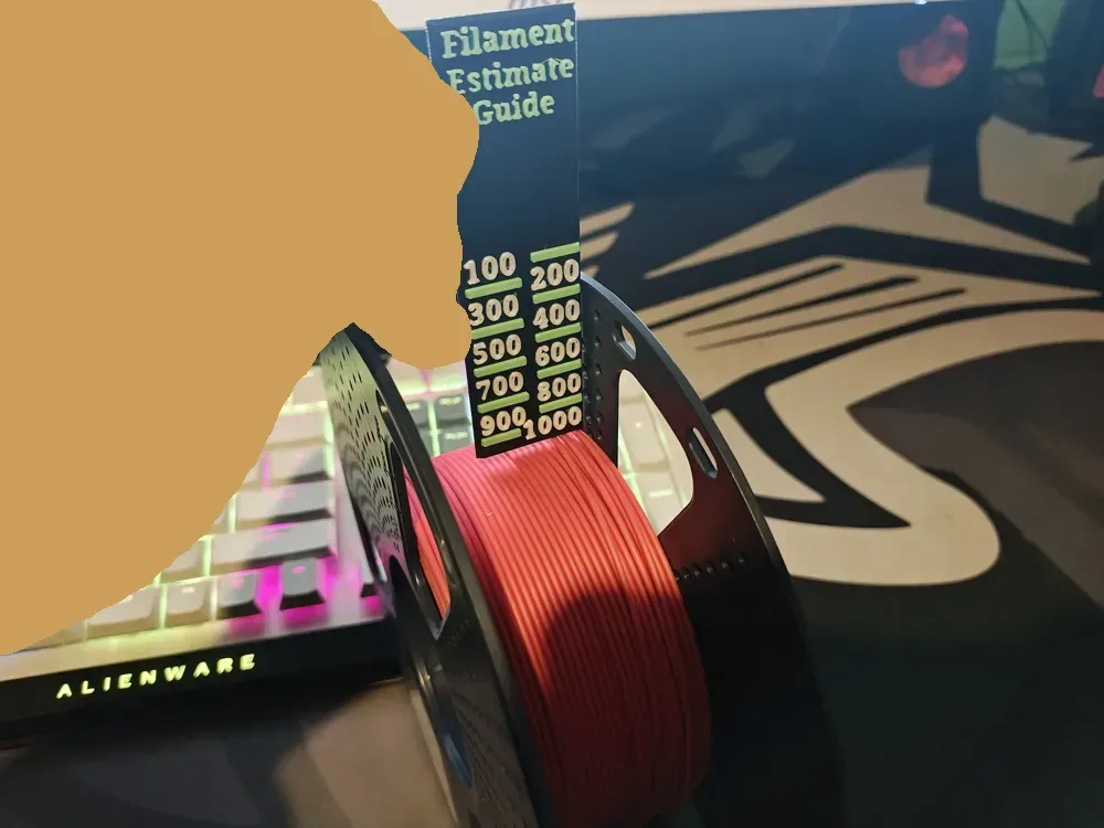 Guía de estimación de filamentos, vista 3
