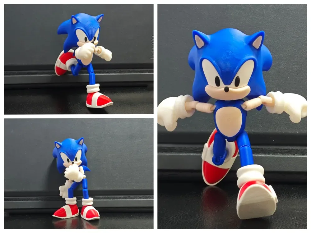 Figura articulada de Sonic the Hedgehog, sin impresión AMS, vista 1