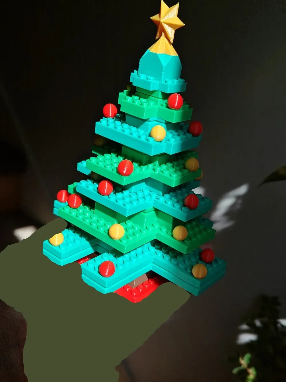 Árbol de Navidad de ladrillo (muy detallado + sin AMS), vista 3