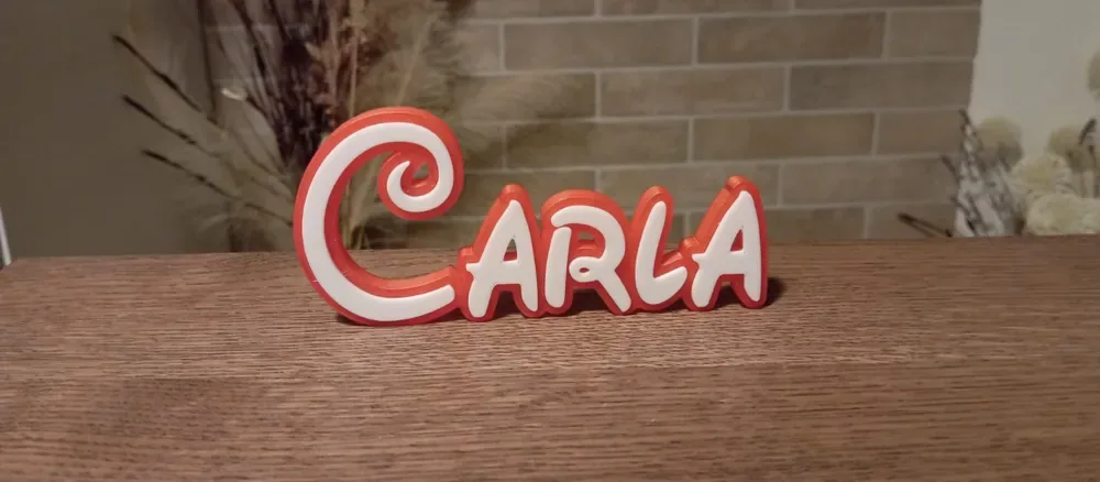 Letrero con nombre de Disney Carla Kid, vista 2