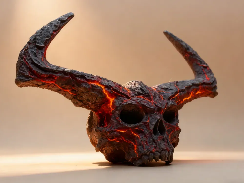 Surtur el cráneo del gigante de fuego, vista 1