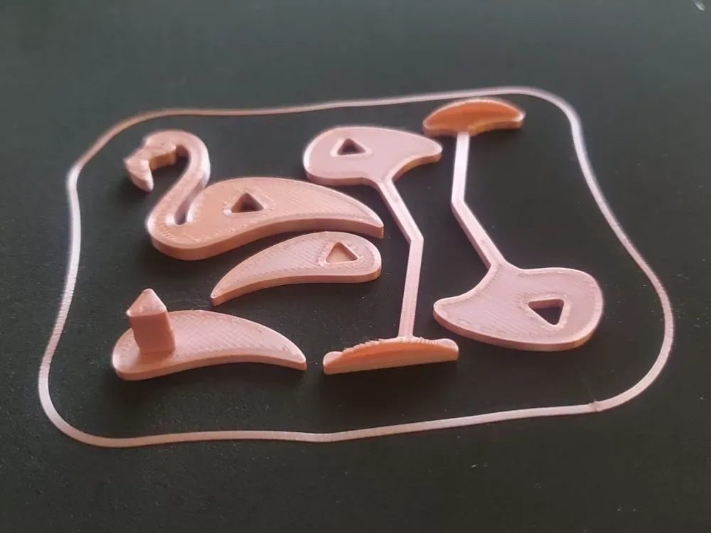 Prueba de rompecabezas de Dinky Flamingo, vista 1