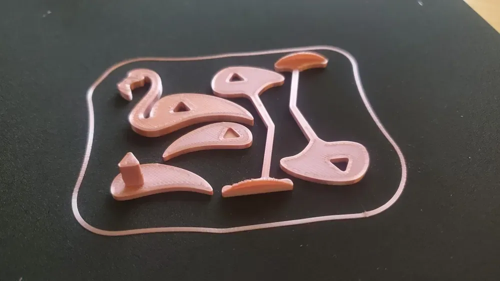 Prueba de rompecabezas de Dinky Flamingo, vista 3