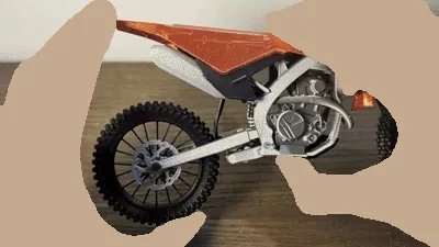 Mini moto de cross a escala Honda CRF250R, vista 2