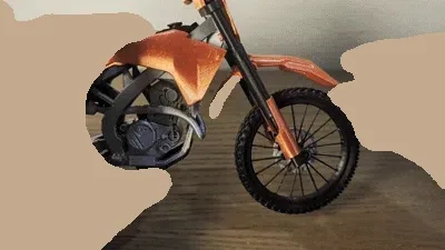 Mini moto de cross a escala Honda CRF250R, vista 3