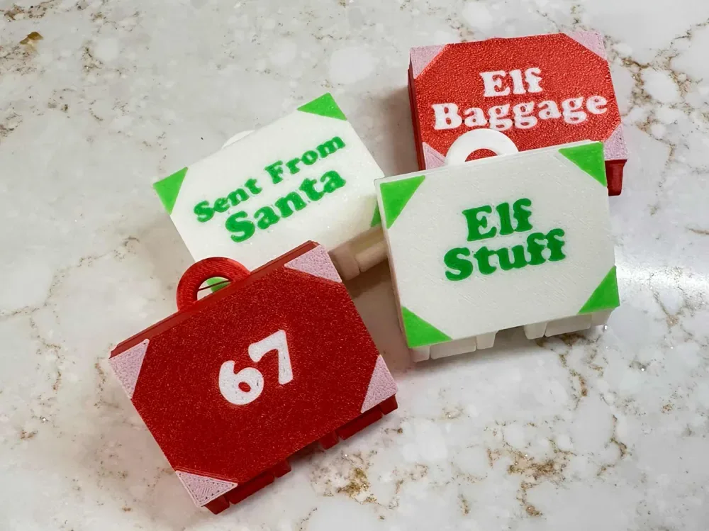 Elfo Maleta Bolsa Prop Diversión Navidad, vista 3