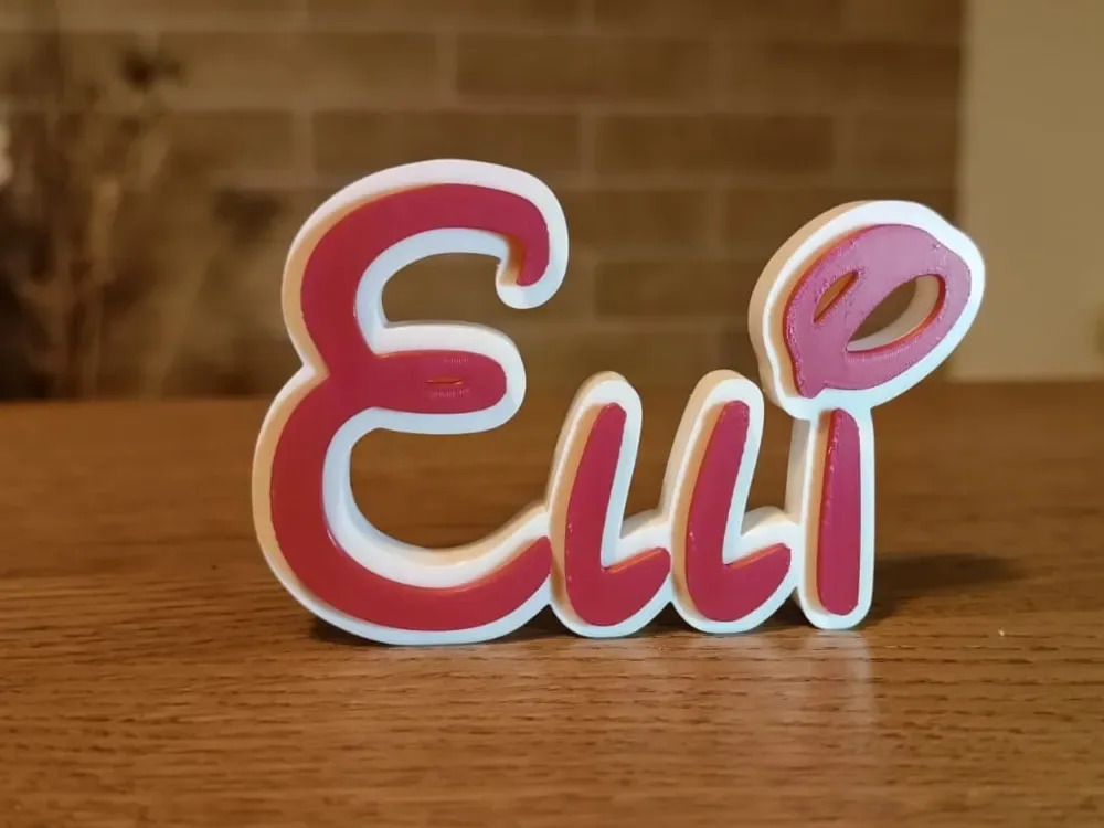 Letrero con nombre de Disney, etiqueta decorativa para pared de habitación infantil Elli, vista 1