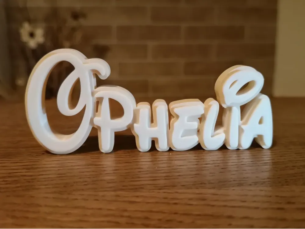 Letrero con nombre de Disney, etiqueta decorativa para pared de habitación infantil Ophelia, vista 1