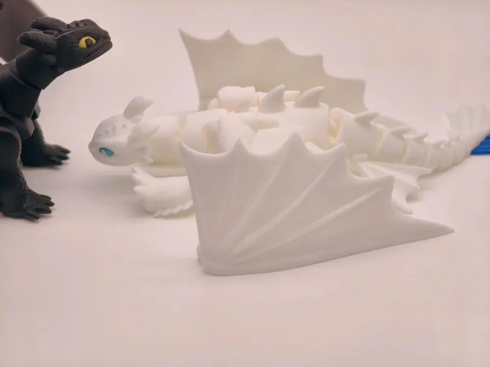 Cómo entrenar a tu dragón, nueva versión de Toothless, sin soporte, MINI, se puede imprimir directamente desde el teléfono, vista 3