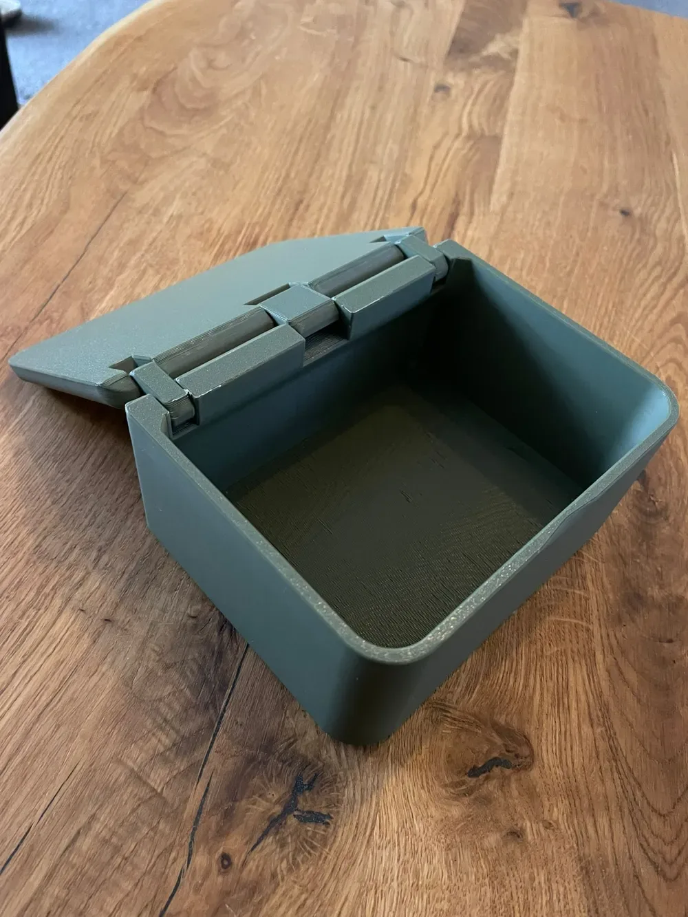 contenedor de caja de impresión in situ con tapa para impresión 3D, vista 1