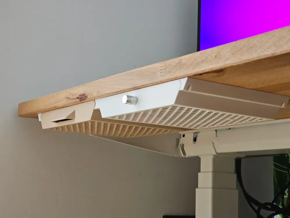 Cajón debajo del escritorio para impresión 3D, vista 1