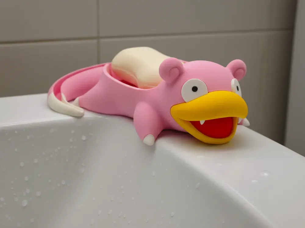 Jabonera · caja de drenaje Slowpoke para impresión 3D, vista 1