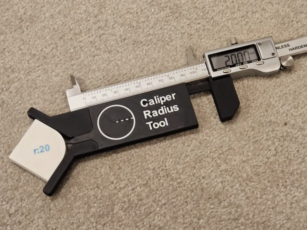 Calibrador de radio digital (1:1) para impresión 3D, vista 1