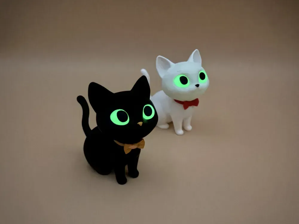 [NO.AMS] Gatos Night Glow: ¡Un par con ojos brillantes!, vista 2