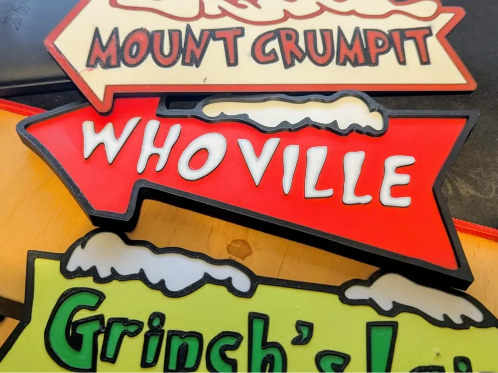 Signo de flecha de Whoville – Grinch Navidad AMS Print, vista 1